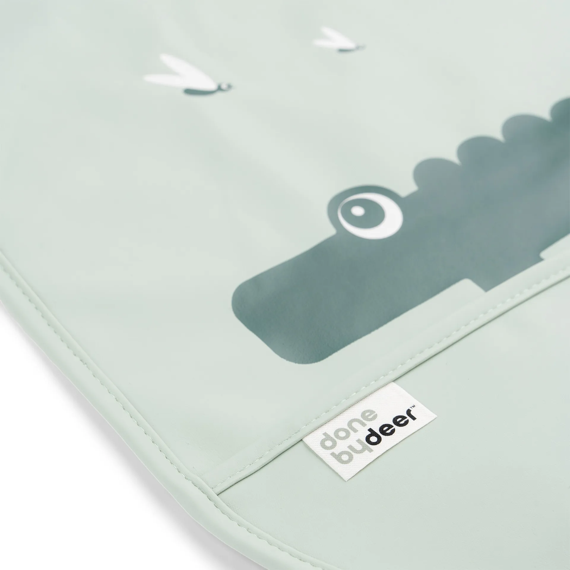 Baberos con velcro Croco 2-pack, Green Done by deer