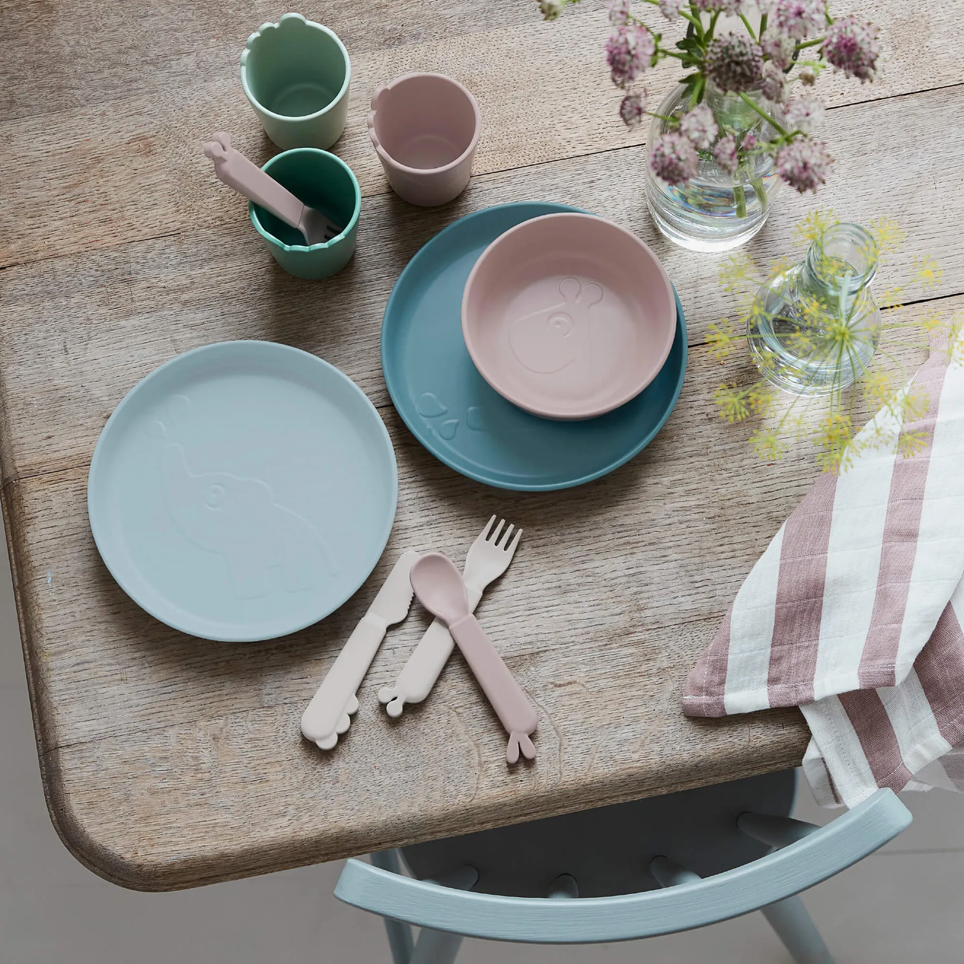 Minivasos Croco kiddish 10 cl, 2-pack, Blue Done by deer