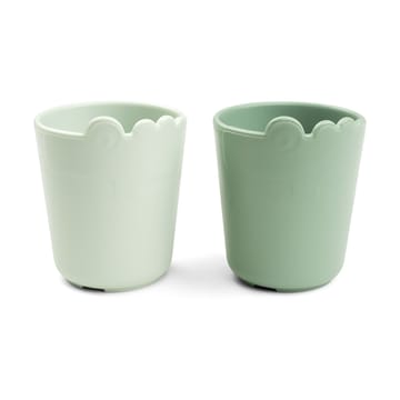 Minivasos Croco kiddish 10 cl, 2-pack - Green - Done by deer