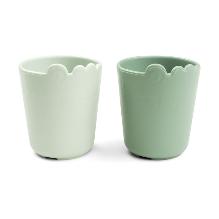 Minivasos Croco kiddish 10 cl, 2-pack - Green - Done by deer