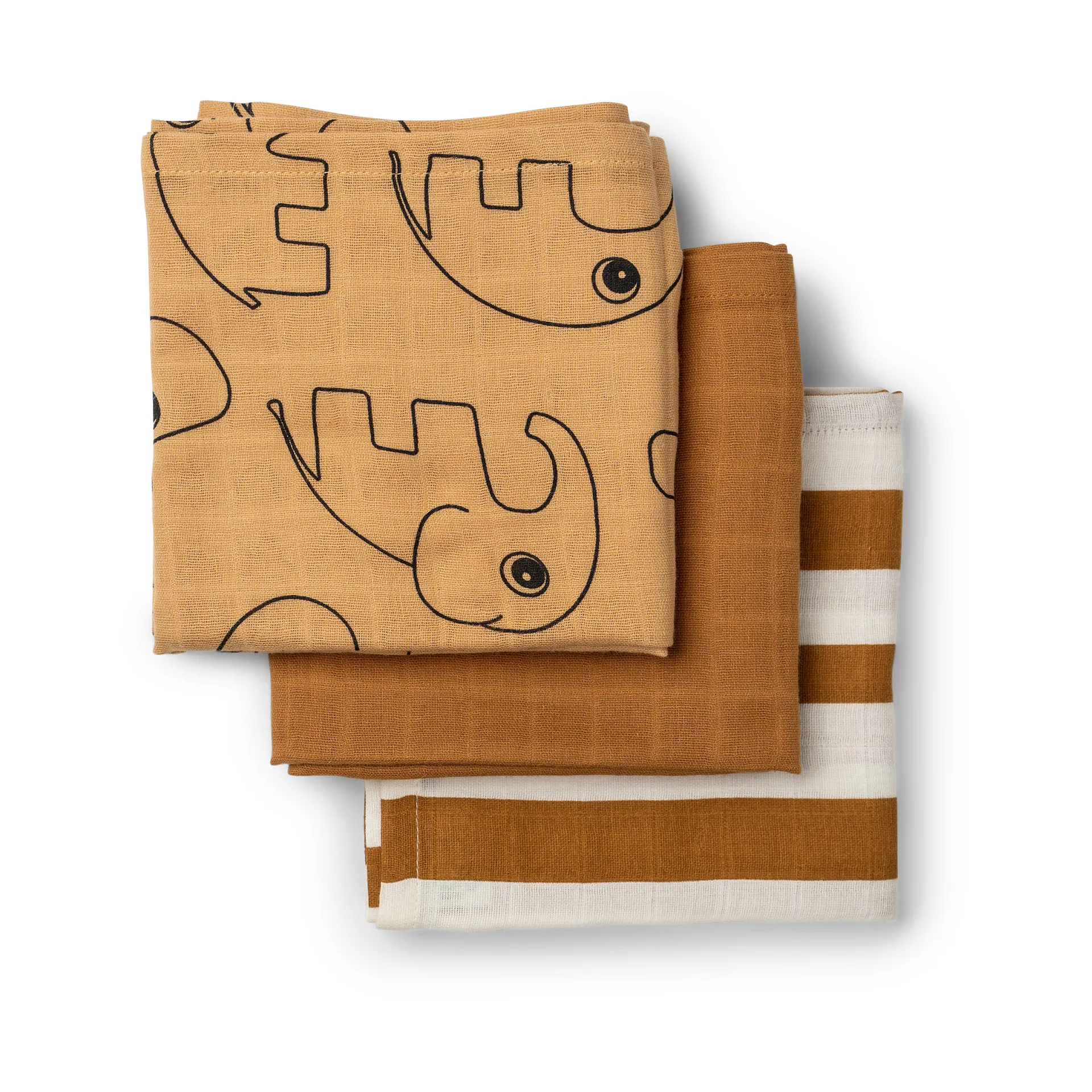 Paños Deer Friends 3-pack, Mustard Done by deer