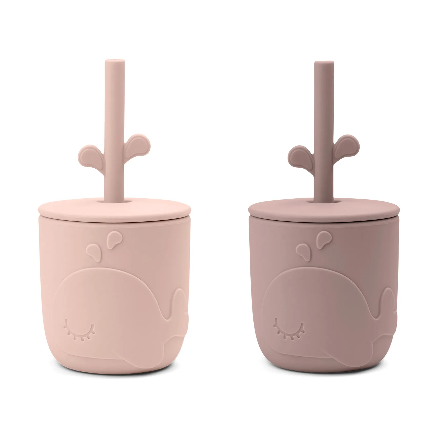 Tazas Wally con pajitas peekaboo, 2-pack, Powder Done by deer