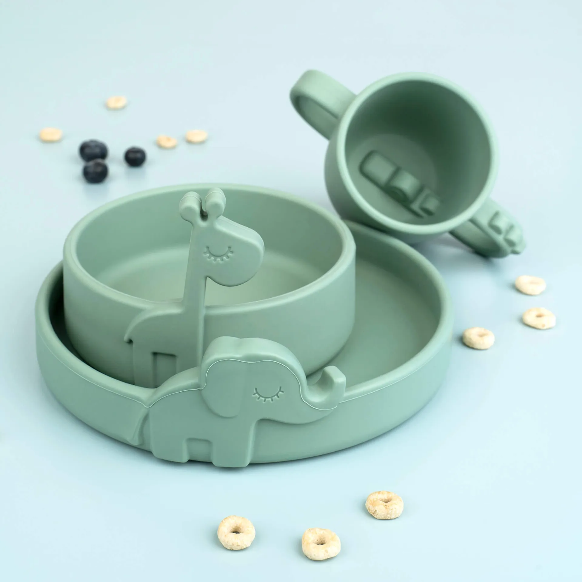 Vaso con boquilla Croco peekaboo 17 cl, Green Done by deer