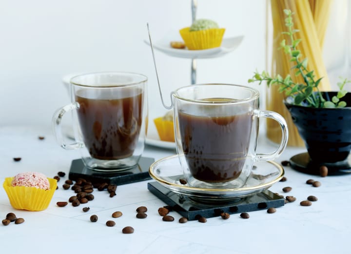2 Tazas de café de doble pared Kirk 24 cl, vidrio Dorre