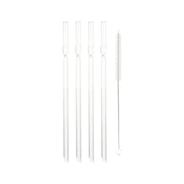4 Pajitas de vidrio Dora 21 cm - recto - Dorre