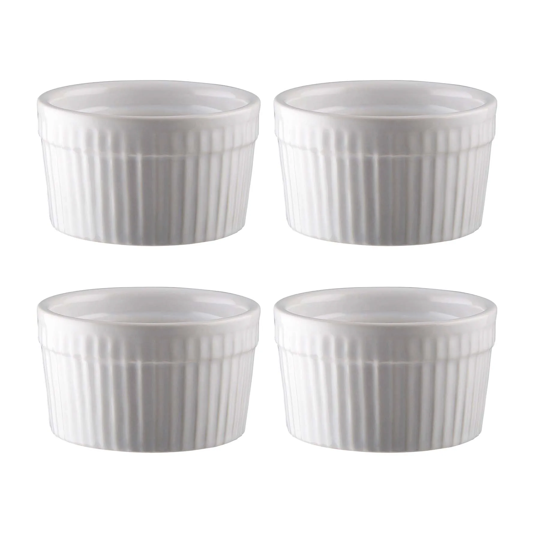 4 Tazones de soufflé Fire Ø 9 cm, blanco Dorre