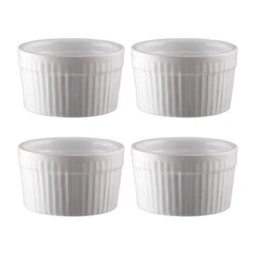 4 Tazones de soufflé Fire Ø 9 cm - blanco - Dorre