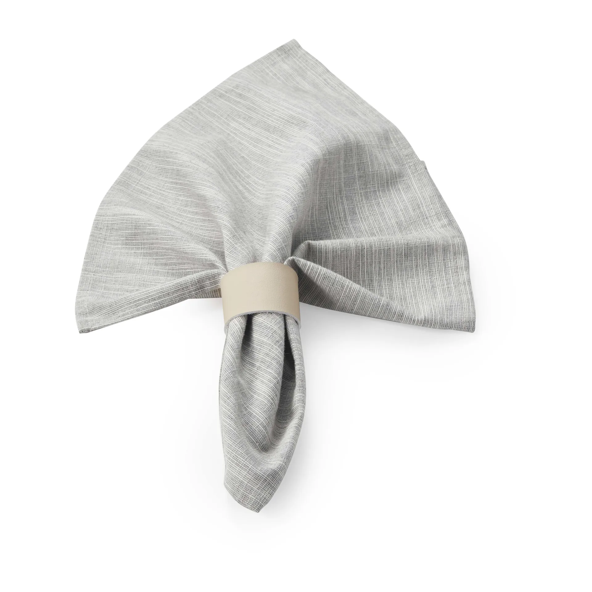 4 vasos Anillo servilletero Selah Ø9 cm, Beige Dorre