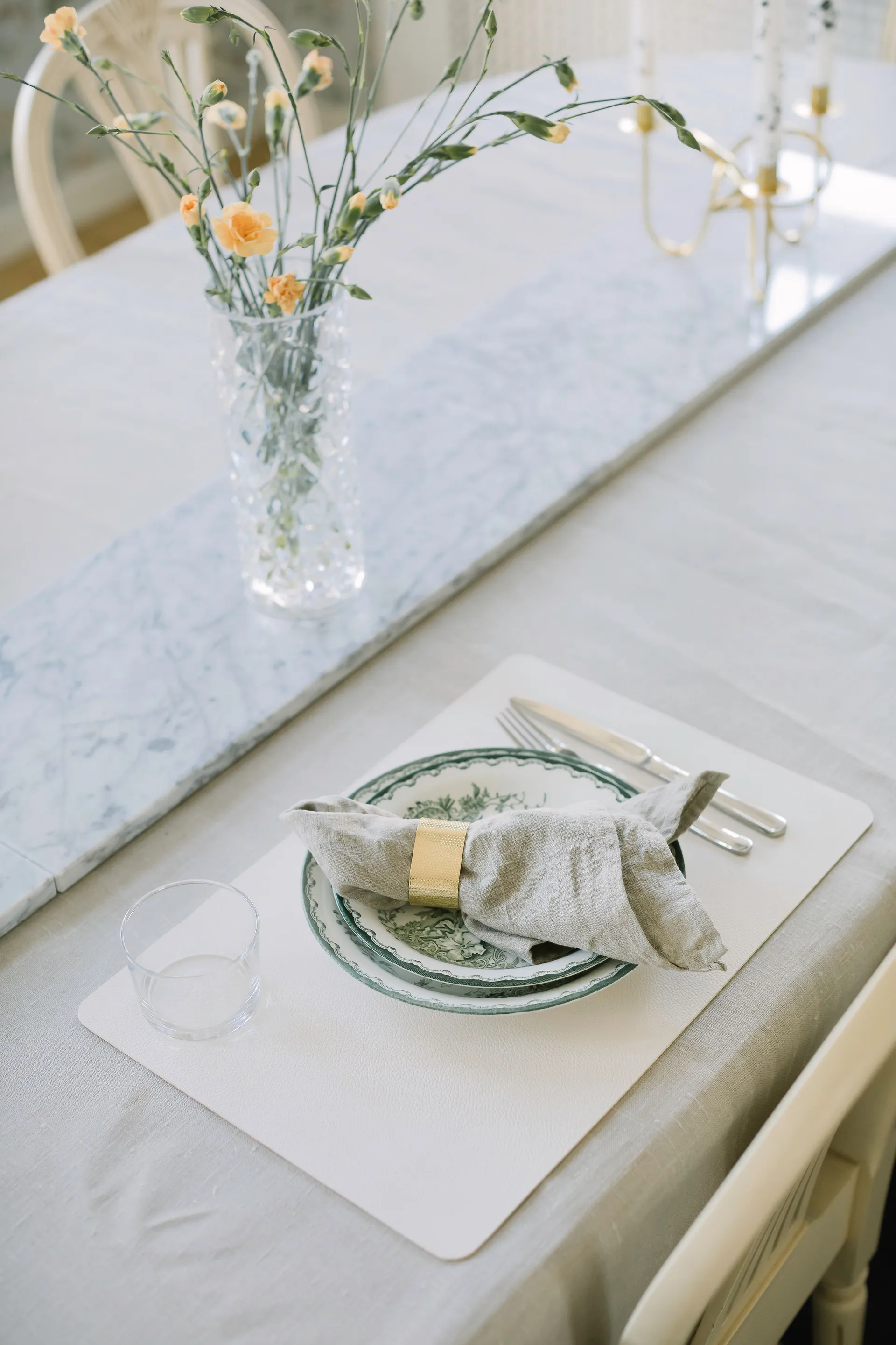 6 Anillos servilleteros Svea, latón Dorre