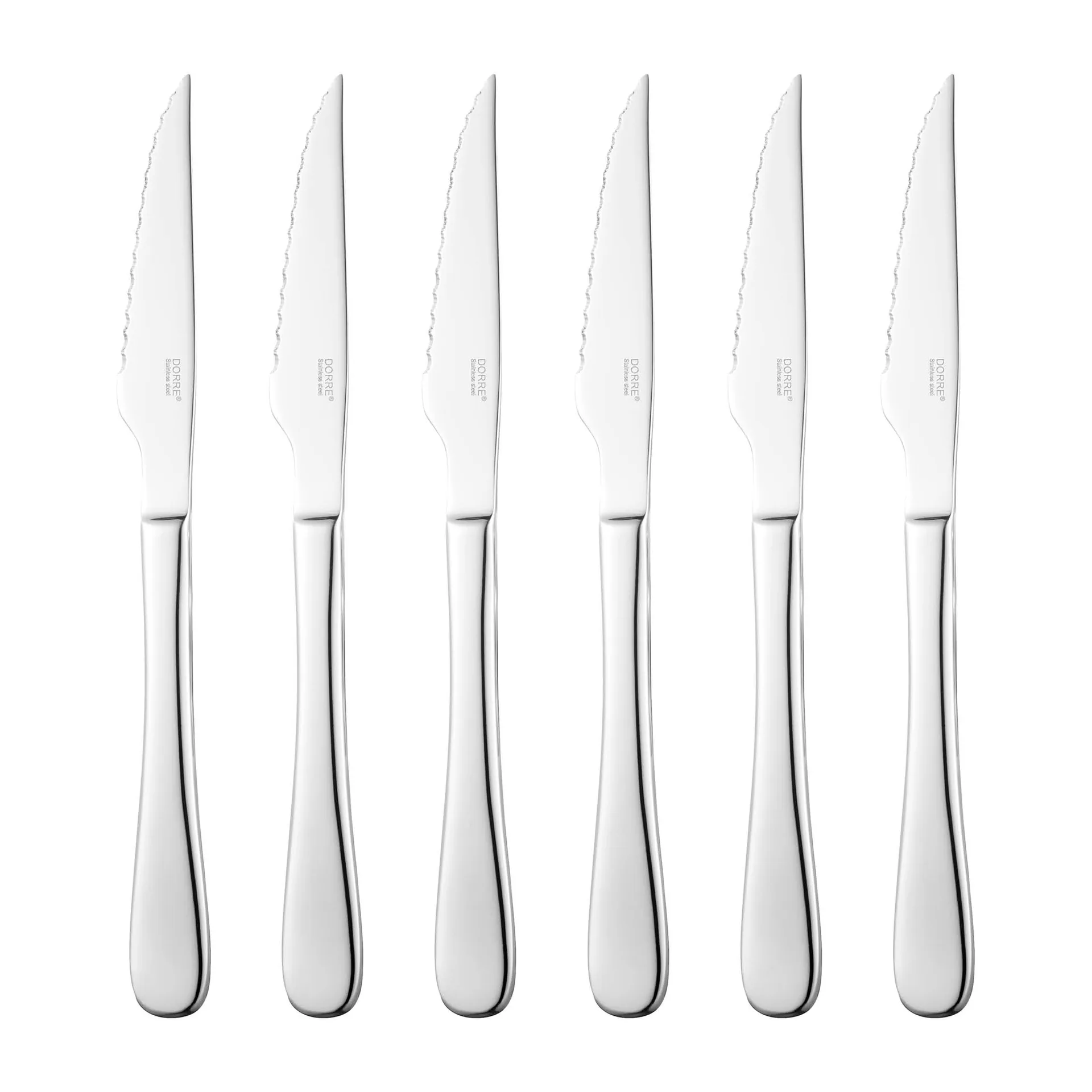 6 Cuchillos de carne Classic, acero inoxidable Dorre