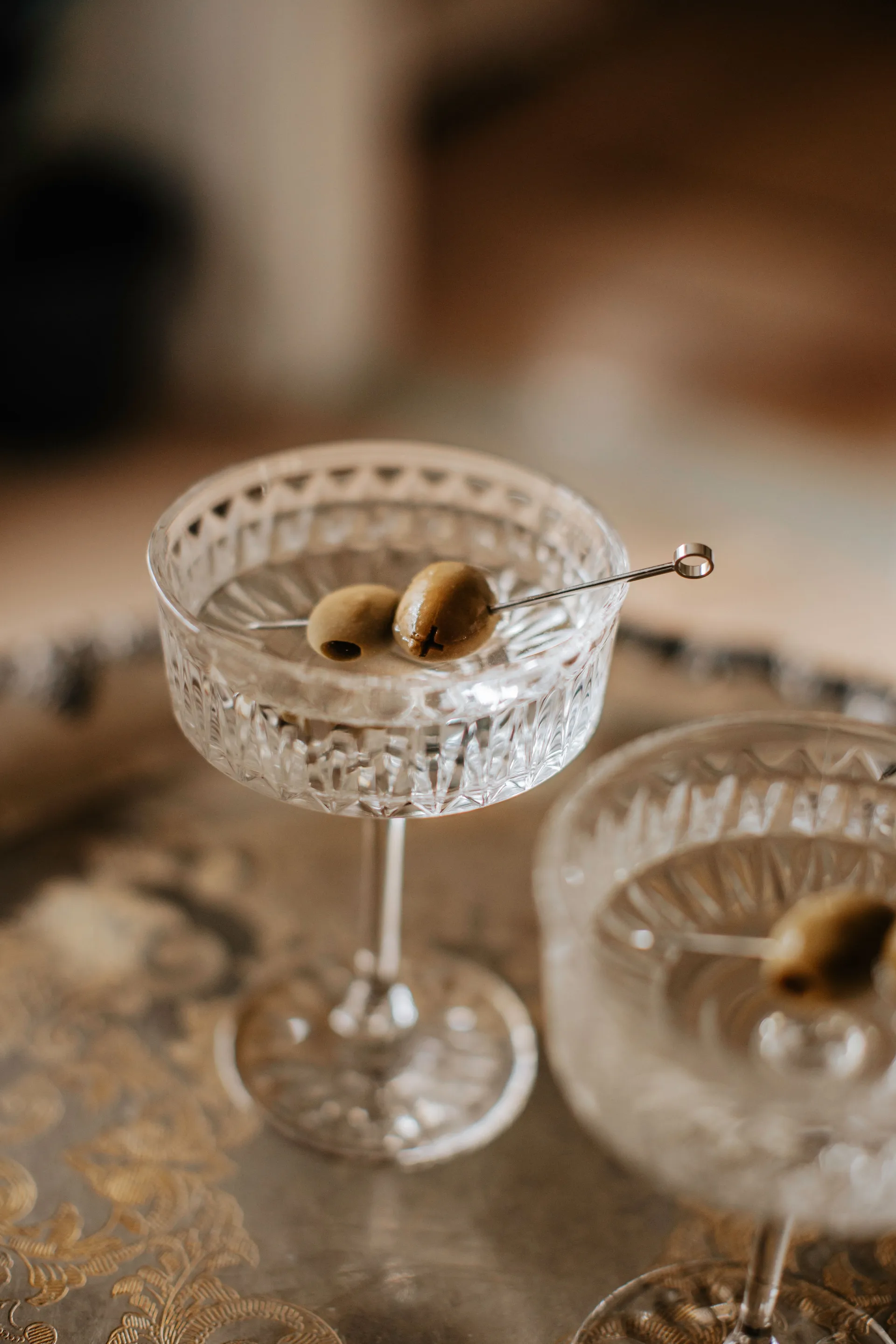 6 Palos de cóctel Carita, acero inoxidable Dorre