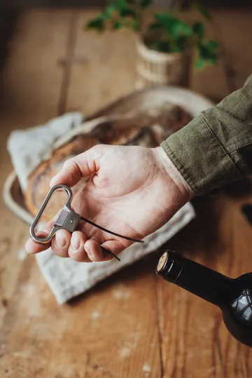 Abrebotellas y sacacorchos Vale  11 x 6,4 x 1 cm - Negro-plata - Dorre