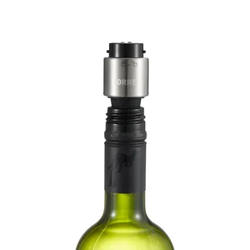Aireador y tapón de vino Verne - Negro - Dorre