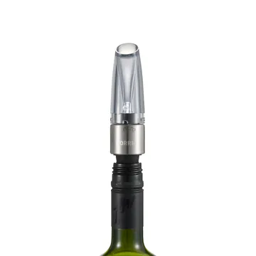 Aireador y tapón de vino Verne - Negro - Dorre