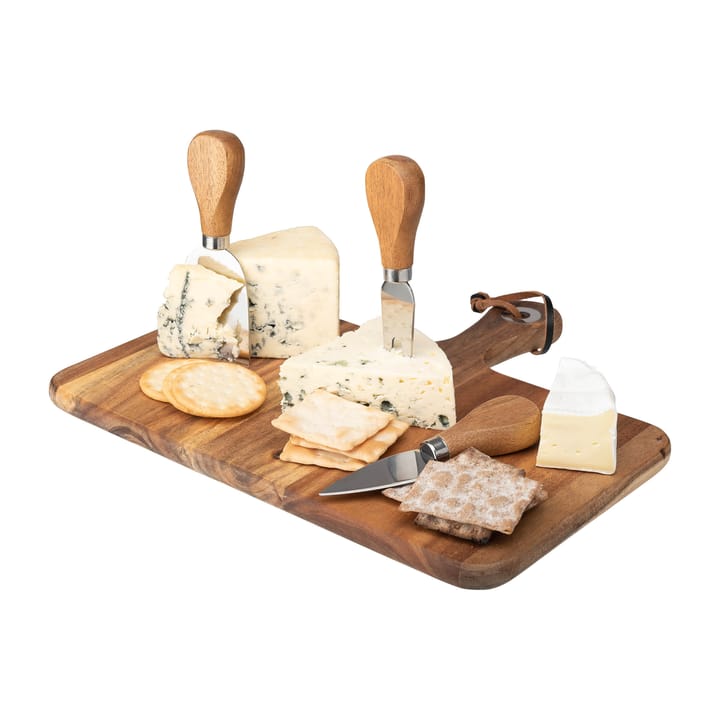 Bandeja de queso Oline acacia 4 piezas, 26x29 cm Dorre