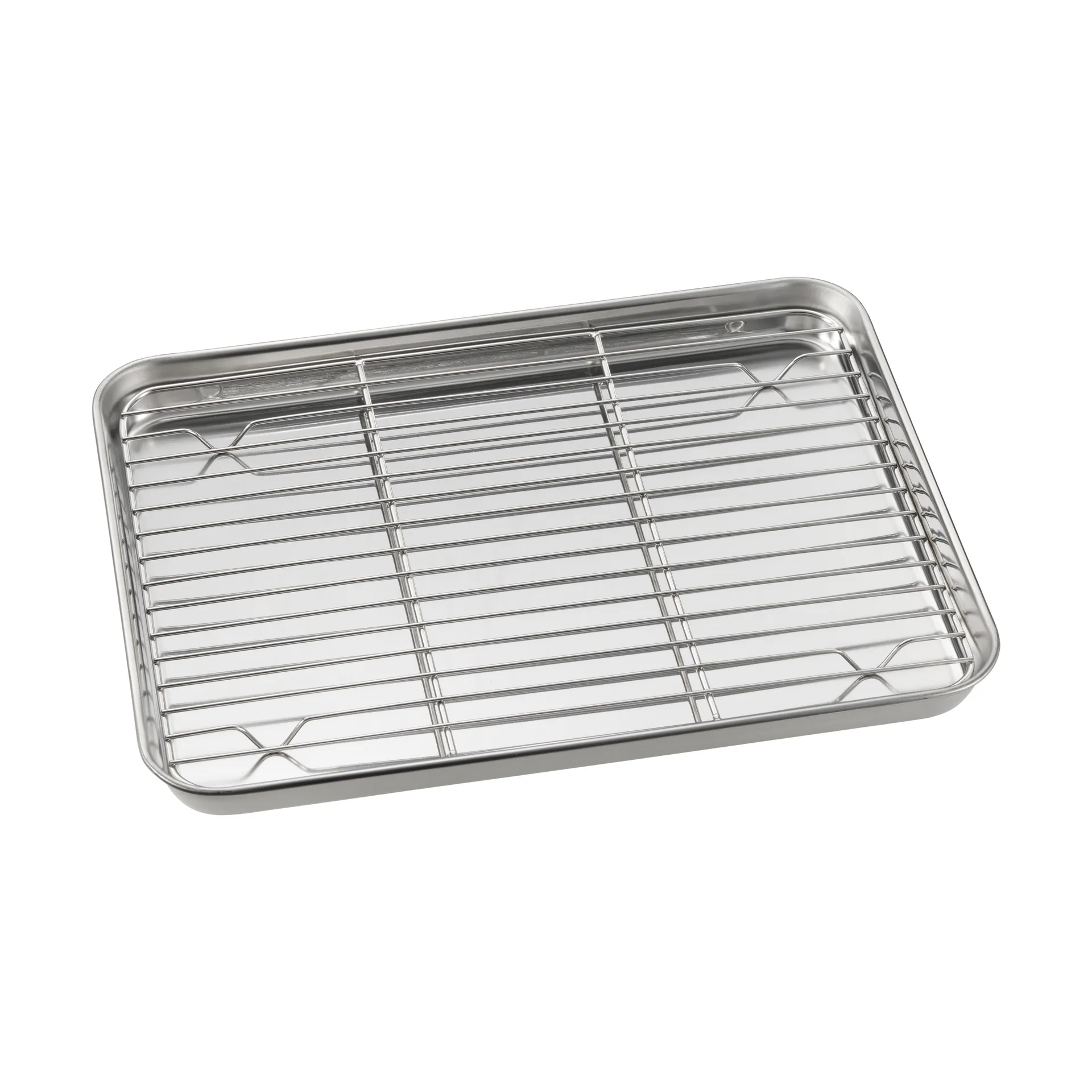 Bandeja gastronorm Gili, Acero inoxidable con rejilla, 31,5 × 24,5 cm Dorre