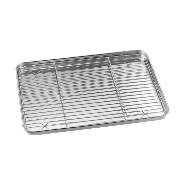 Bandeja gastronorm Gili - Acero inoxidable con rejilla, 40,5 × 28 cm - Dorre