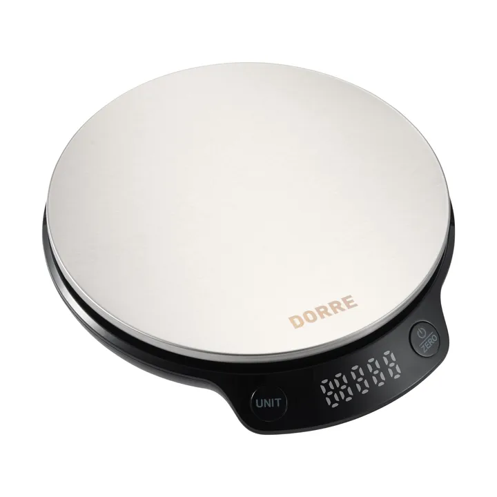 Báscula de cocina Kori - Acero inoxidable, 0,2-5000 gramos, 18x16,5x3,1 cm - Dorre