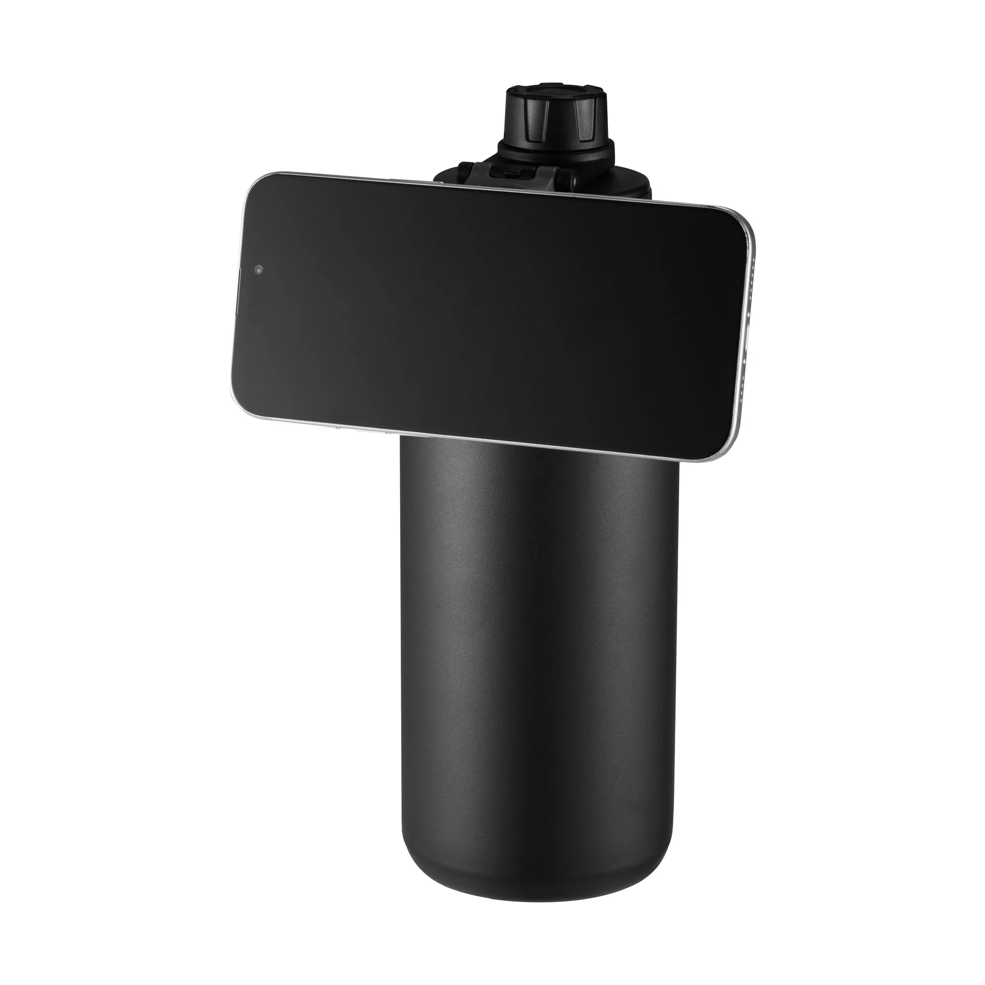 Botella de agua Flory de doble pared con imán 0,9 L, Negro-gris Dorre