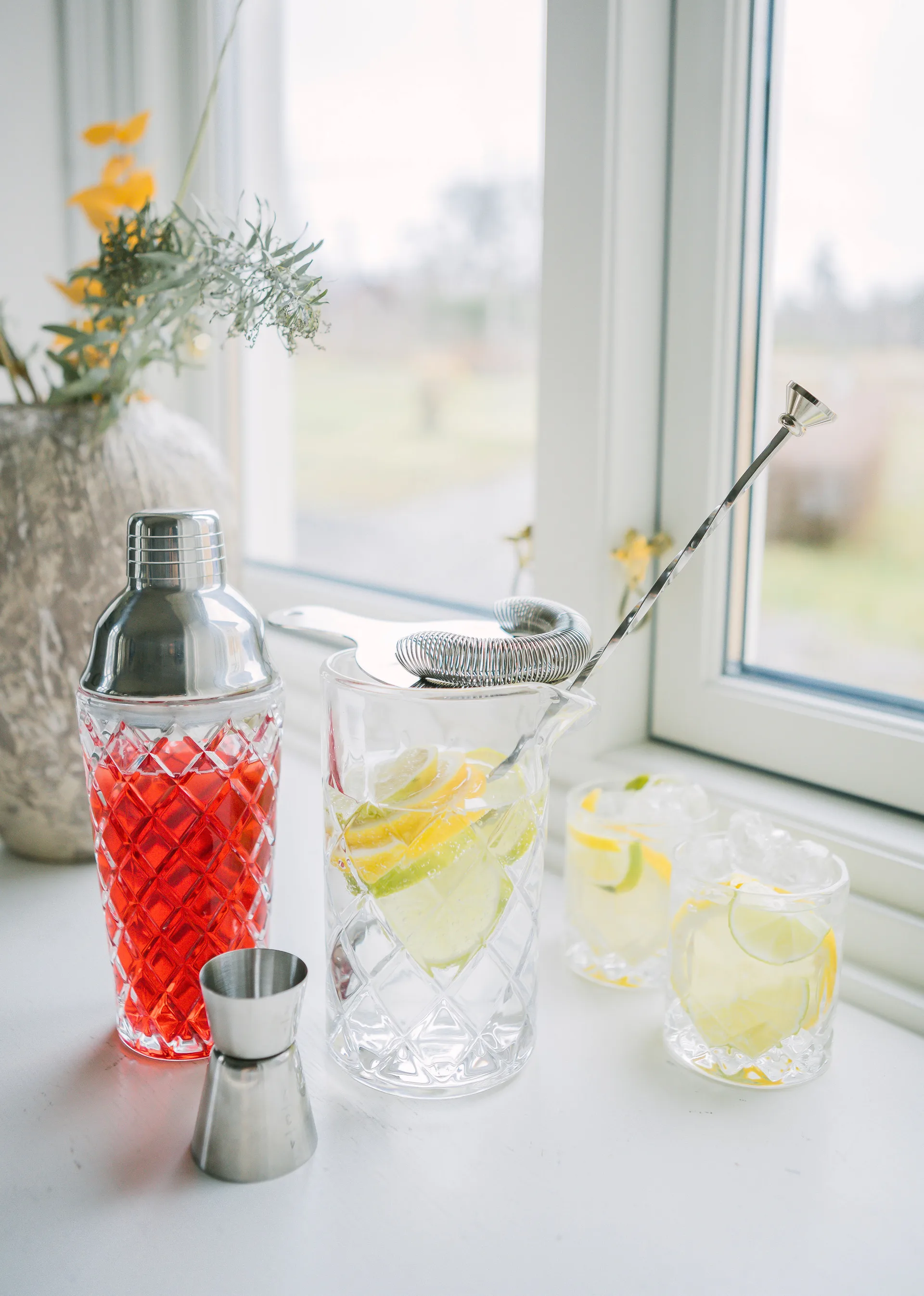 Coctelera Dylan 40 cl, vidrio-acero inoxidable Dorre