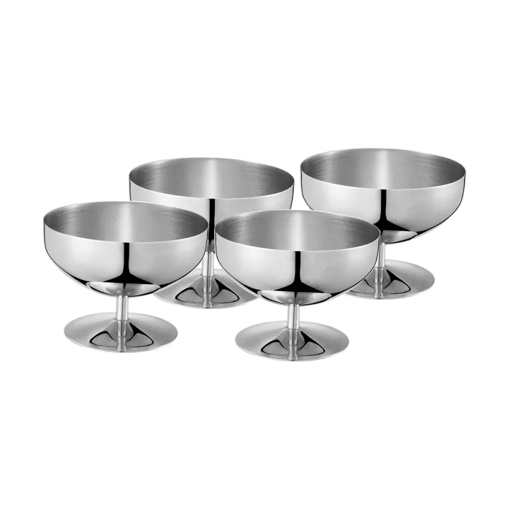 Copa de postre/helado Daysi - Acero inoxidable, 4-pack, 25 cl - Dorre