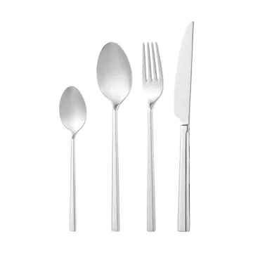 Cubertería Clara de acero inoxidable - 24 piezas - Dorre
