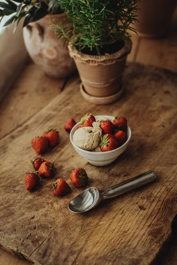 Cuchara para helado Gigi - Aleación de zinc, 18,5 cm - Dorre