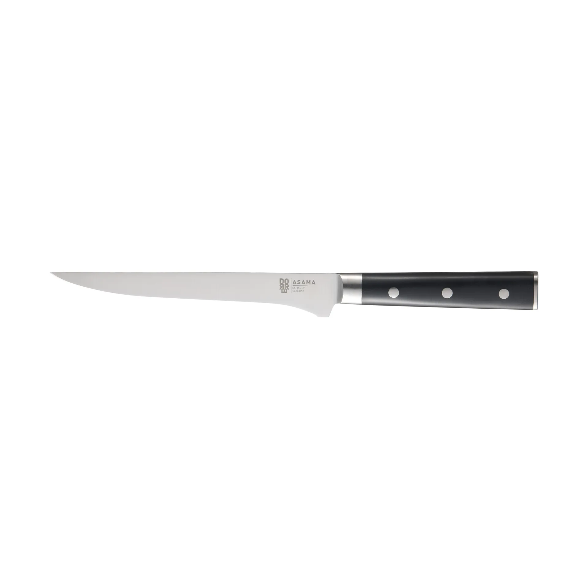 Cuchillo fileteador Asama, longitud 29,5 cm, Tirador negro Dorre