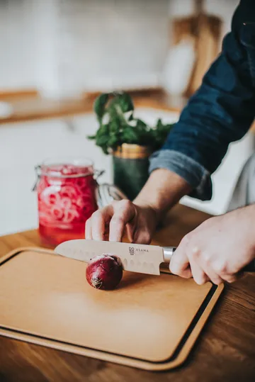 Cuchillo Santoku Asama 18 cm - Acero inoxidable - Dorre