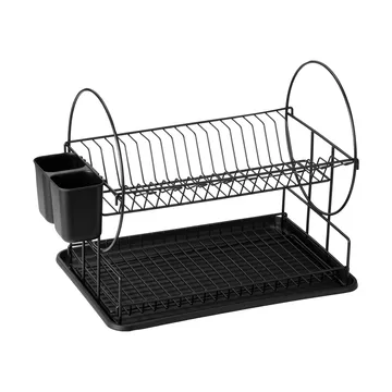 Escurreplatos Disa - 2 niveles, negro - Dorre