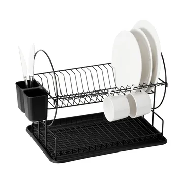Escurreplatos Disa - 2 niveles, negro - Dorre