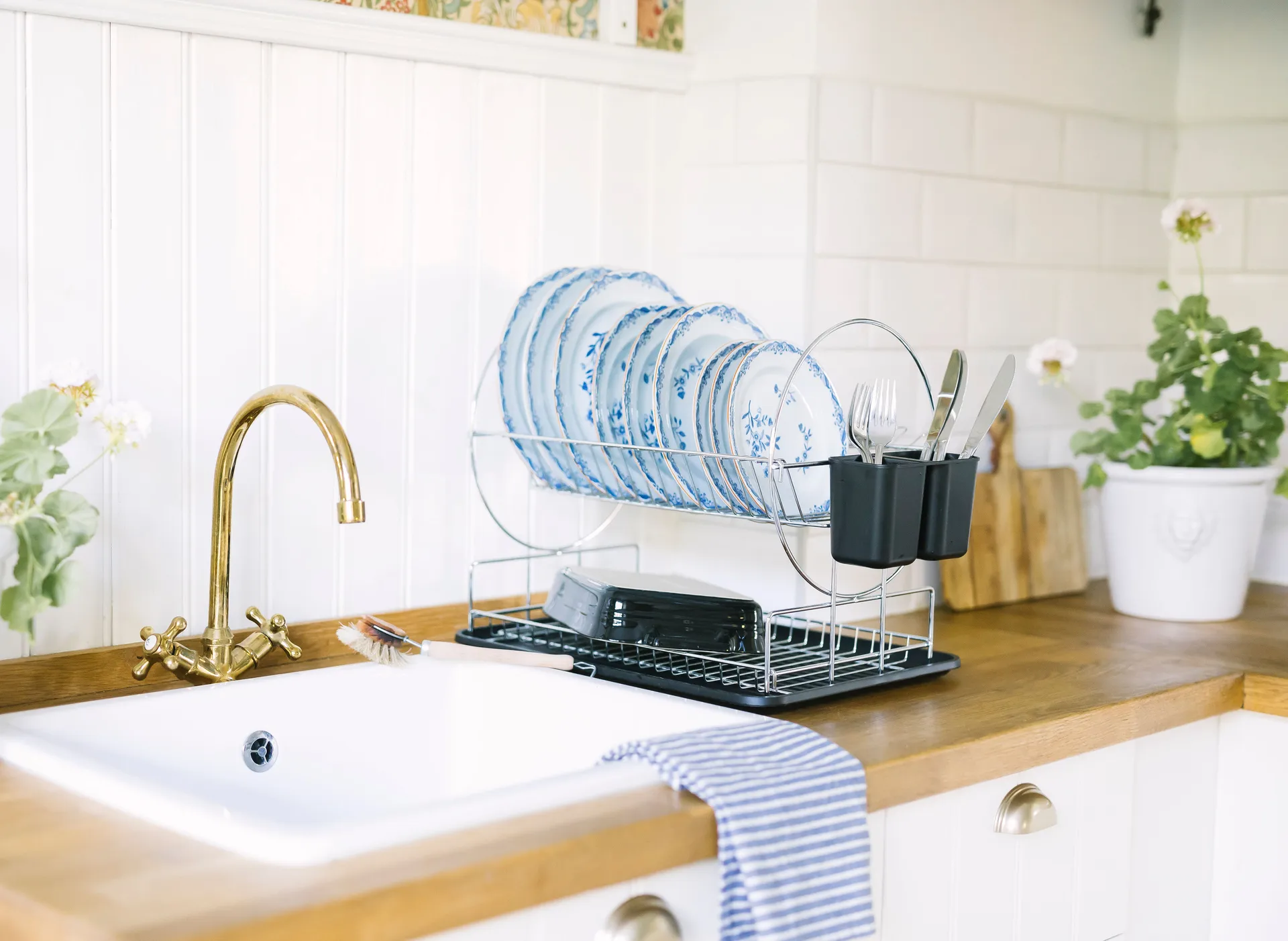 Escurridor de platos Disa 2 pisos 32x47 cm, hierro cromado Dorre