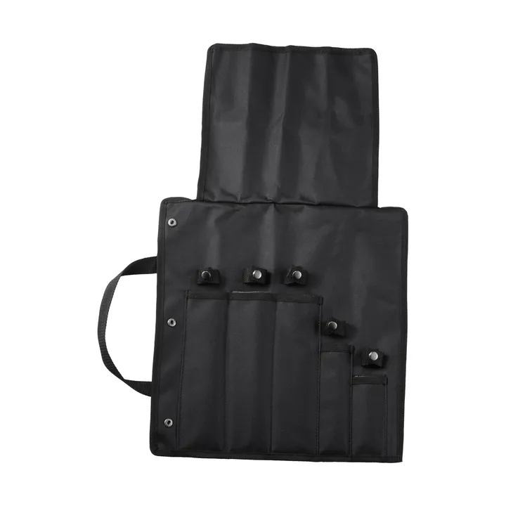Funda para cuchillos Kadi - Nailon negro, 5 compartimentos para cuchillos - Dorre