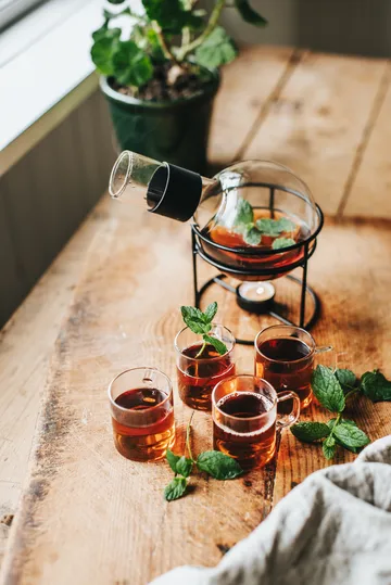 Garrafa para glögg Glora de vidrio 1,3 L - Negro - Dorre