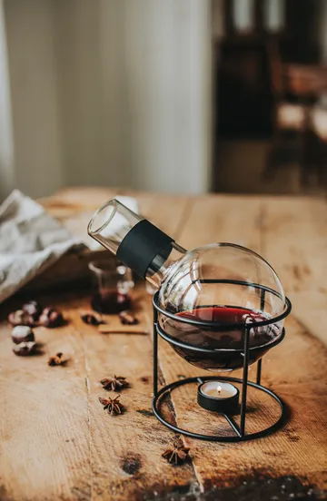 Garrafa para glögg Glora de vidrio 1,3 L - Negro - Dorre