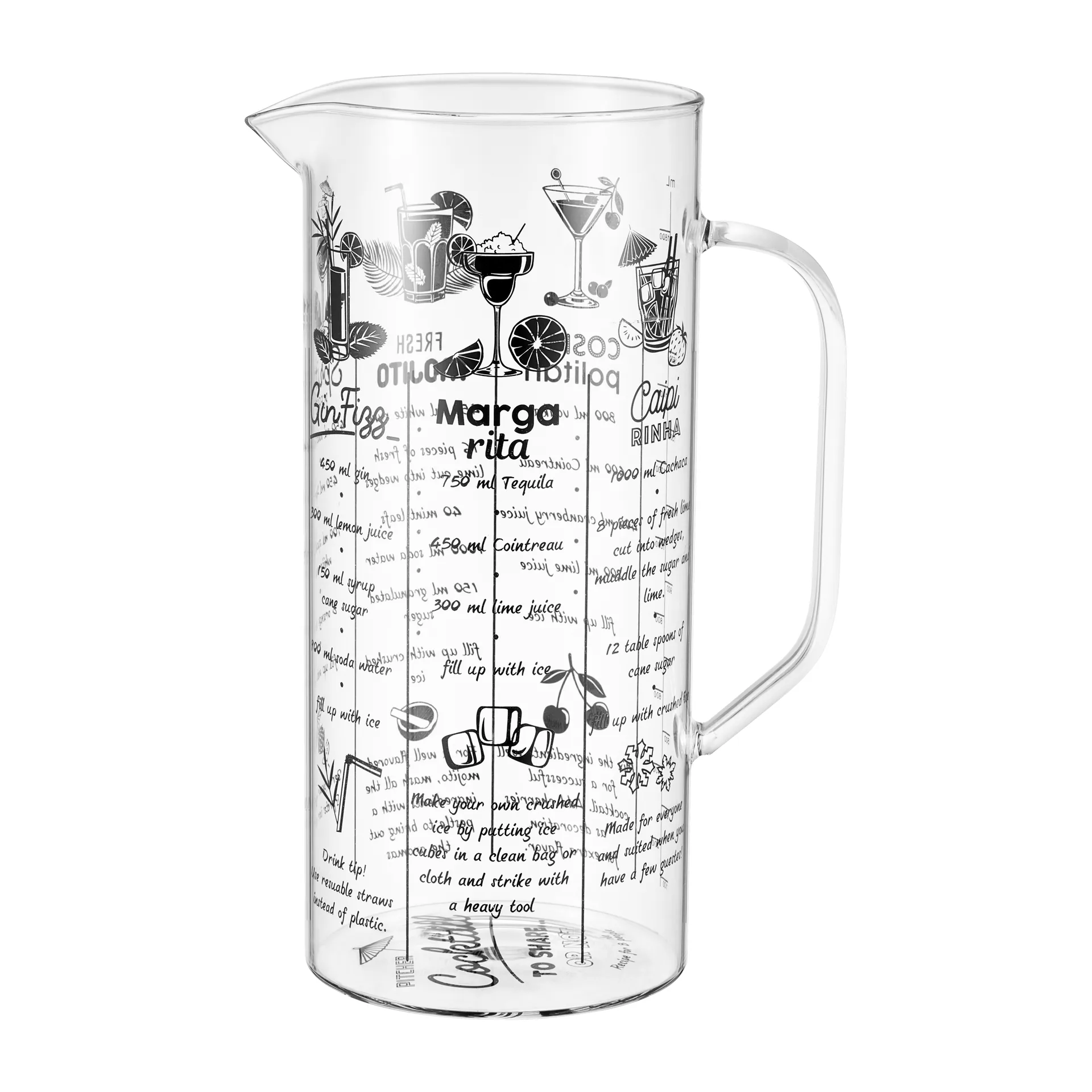 Jarra Drita 2 L, vidrio Dorre