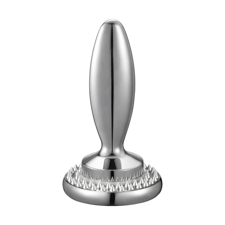 Mazo para hamburguesas Birdie reversible 14,5×8,3×8,3 cm - Acero inoxidable - Dorre