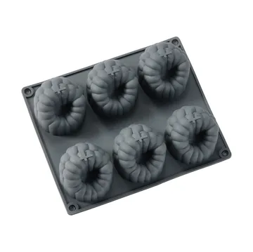 Molde para hornear Beck - Gris, frambuesa, silicona, 6 piezas - Dorre