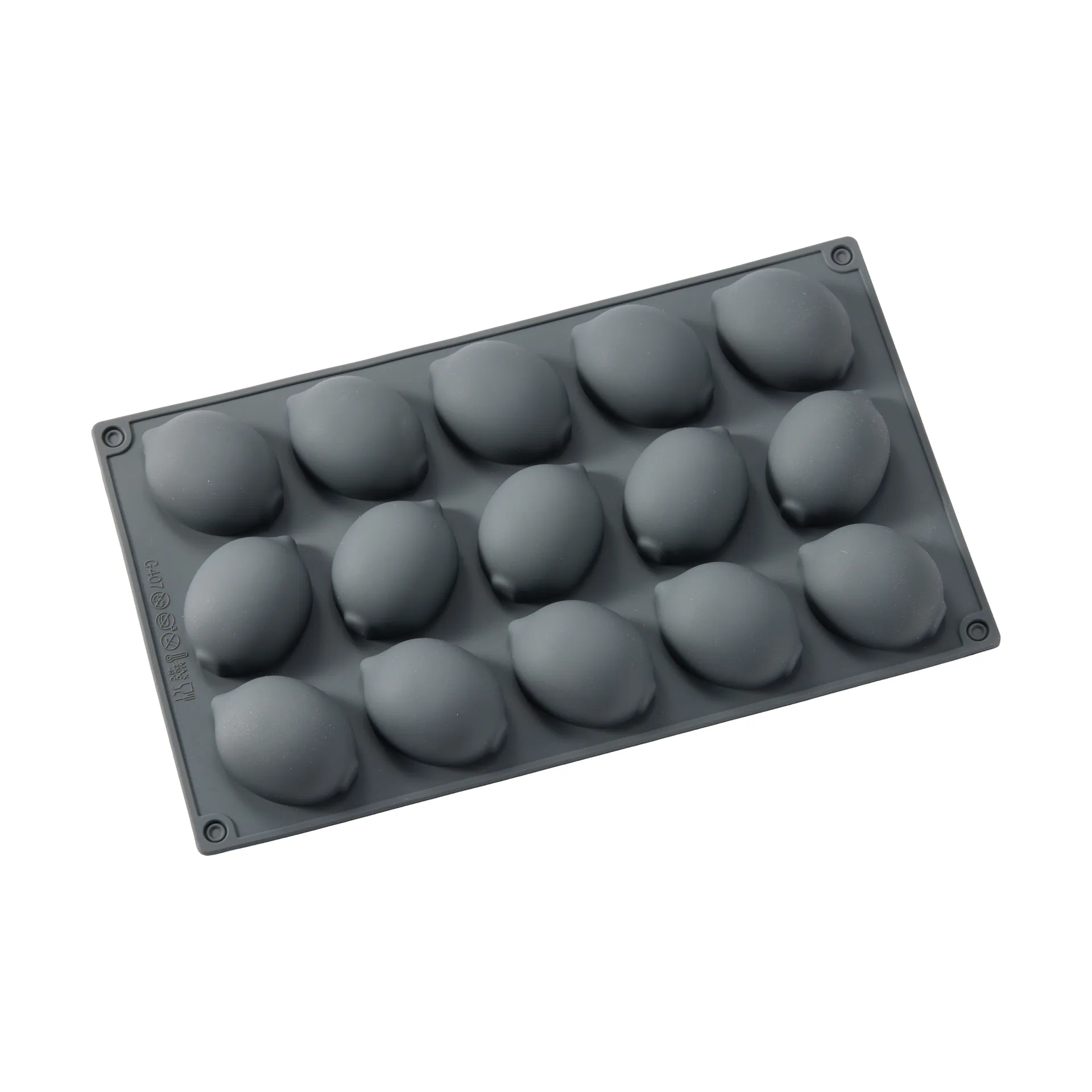Molde para hornear Beck, Gris, limón, silicona, 15 piezas Dorre
