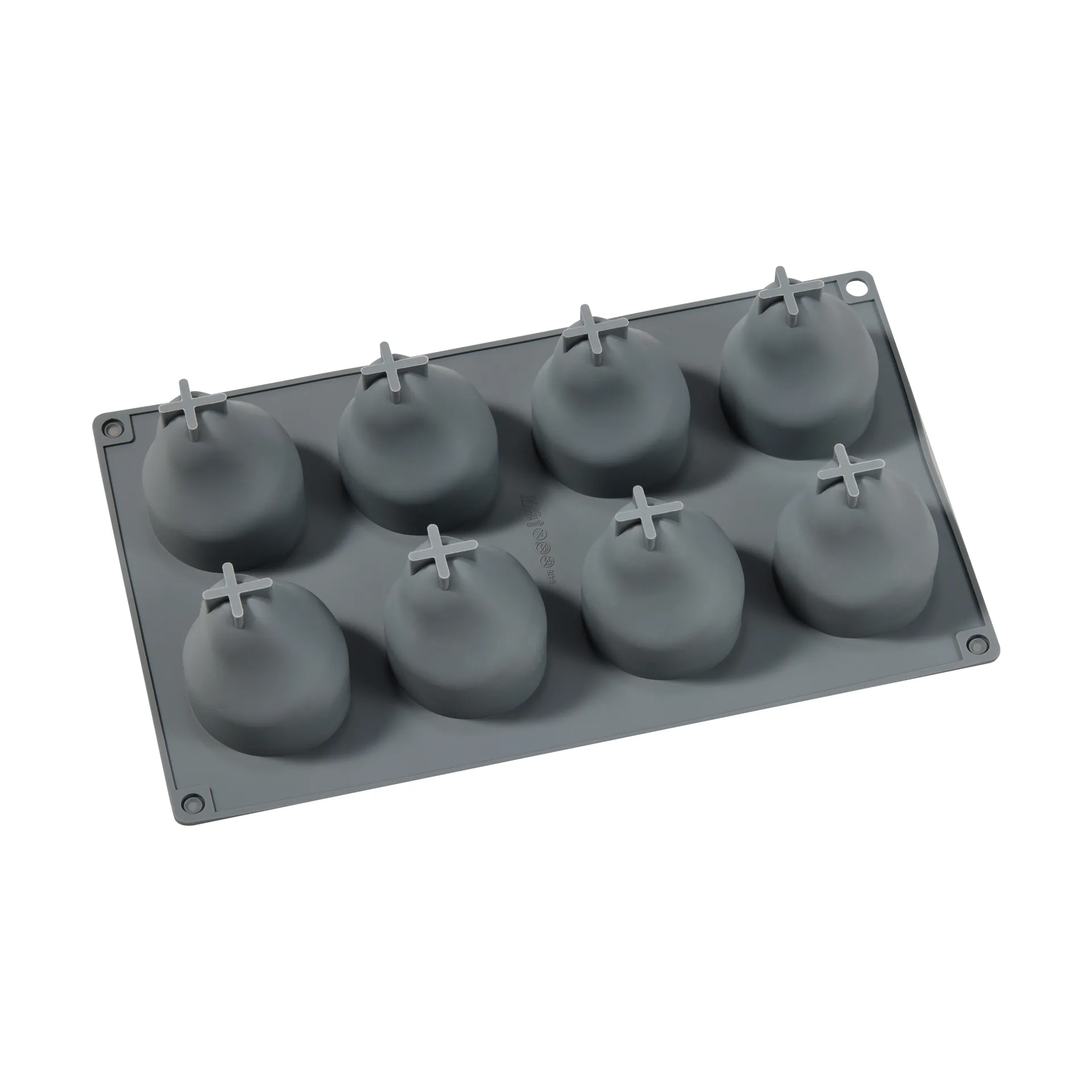 Molde para hornear Beck, Gris, pera, silicona, 8 piezas Dorre
