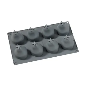 Molde para hornear Beck - Gris, pera, silicona, 8 piezas - Dorre