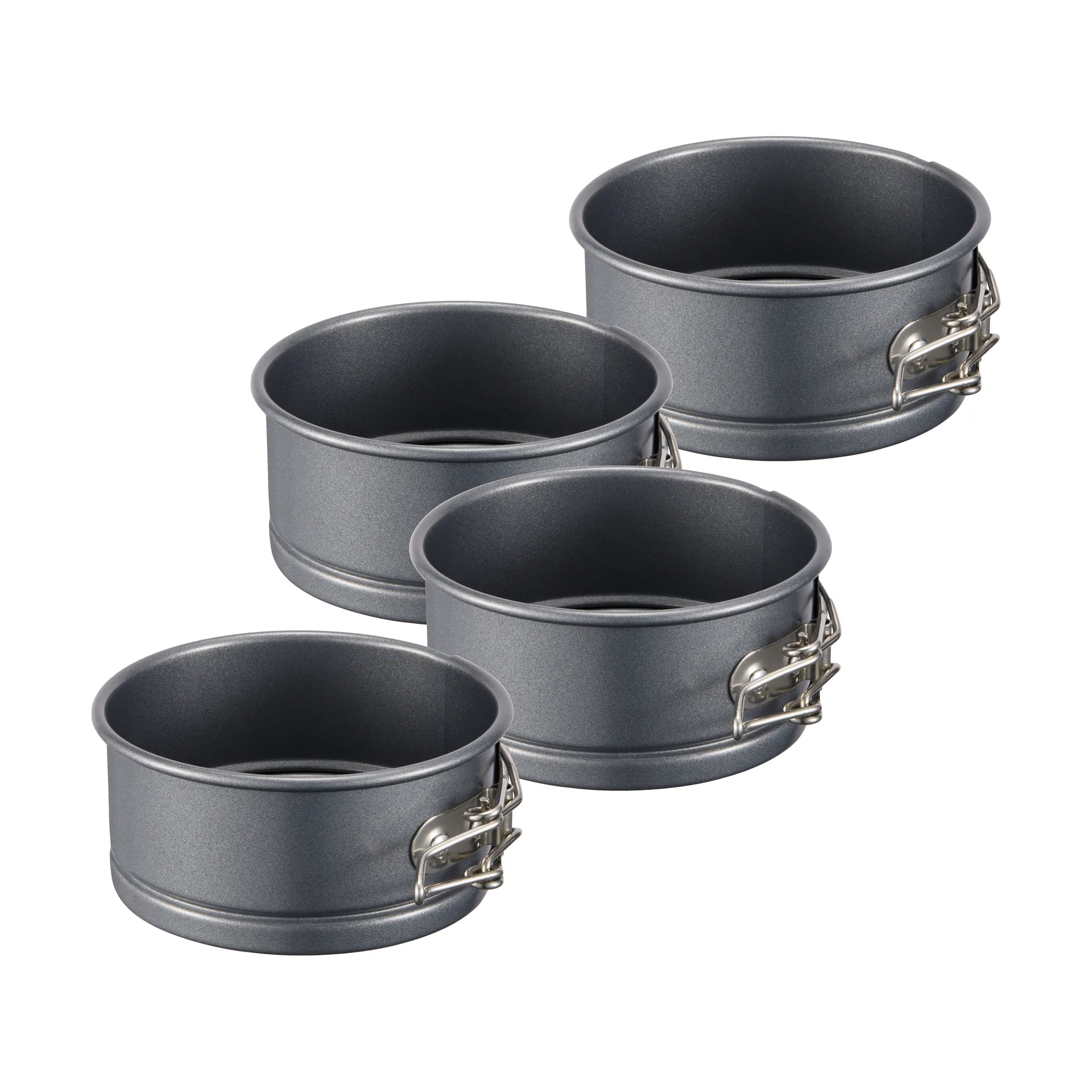 Moldes desmontables mini Karabo acero al carbono, 4-pack, Ø10 cm Dorre