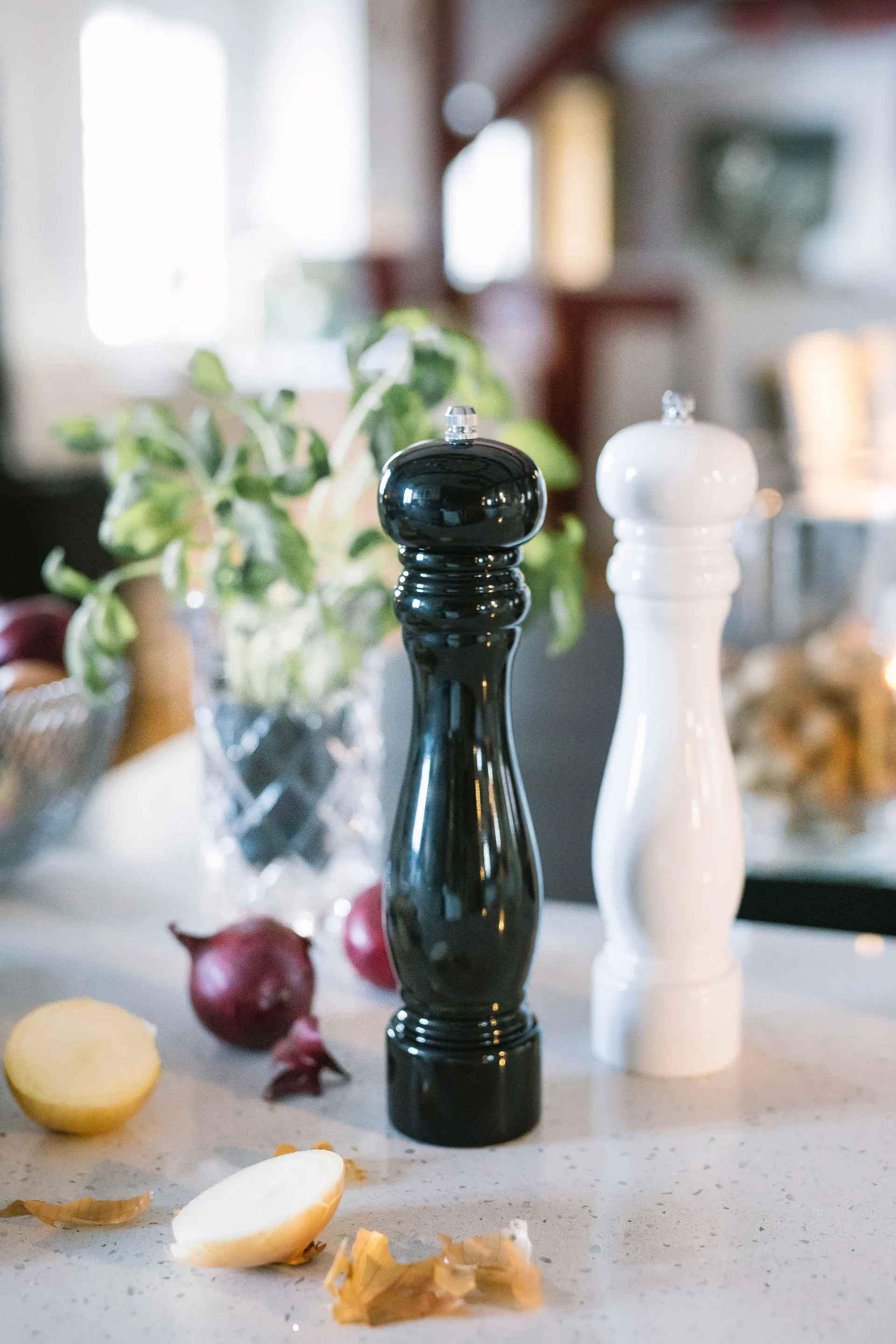 Molinillo de sal y pimienta Karou alto brillo 27 cm, blanco Dorre