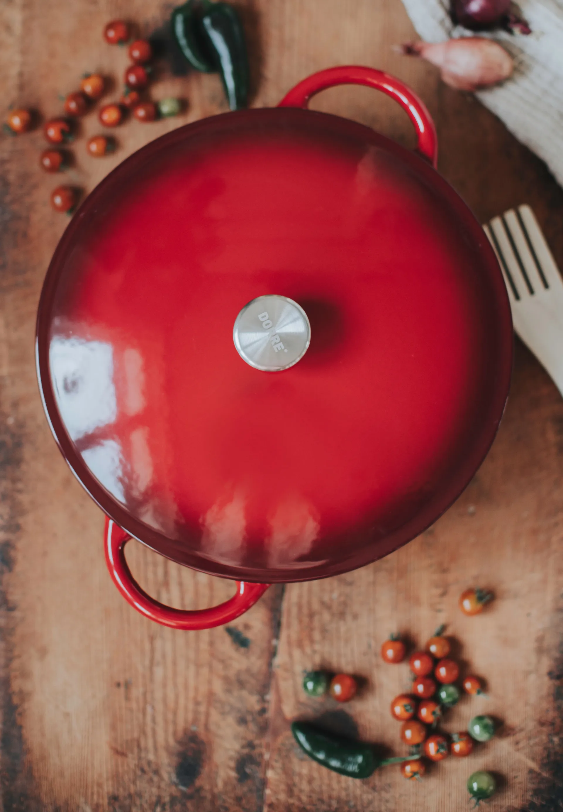 Olla de hierro fundido Gitty 7,2 L, Rojo Dorre