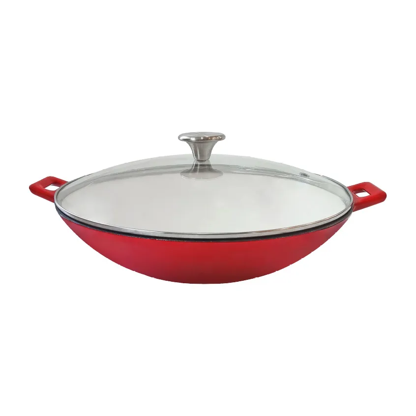 Olla grande con tapa de vidrio Betsy 3 L, Rojo Dorre