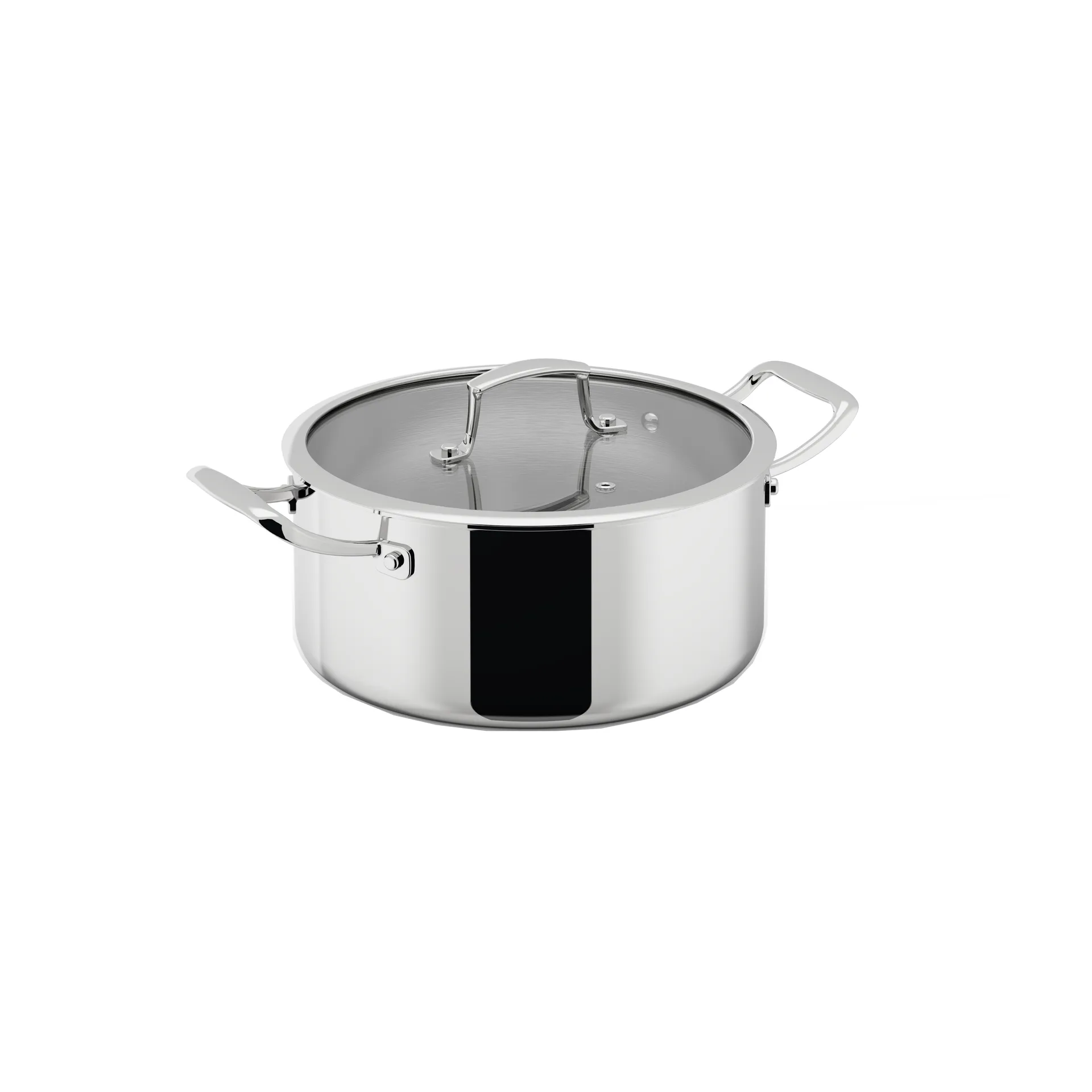 Olla Trivence, Acero inoxidable, tapa de vidrio, 5 L Dorre