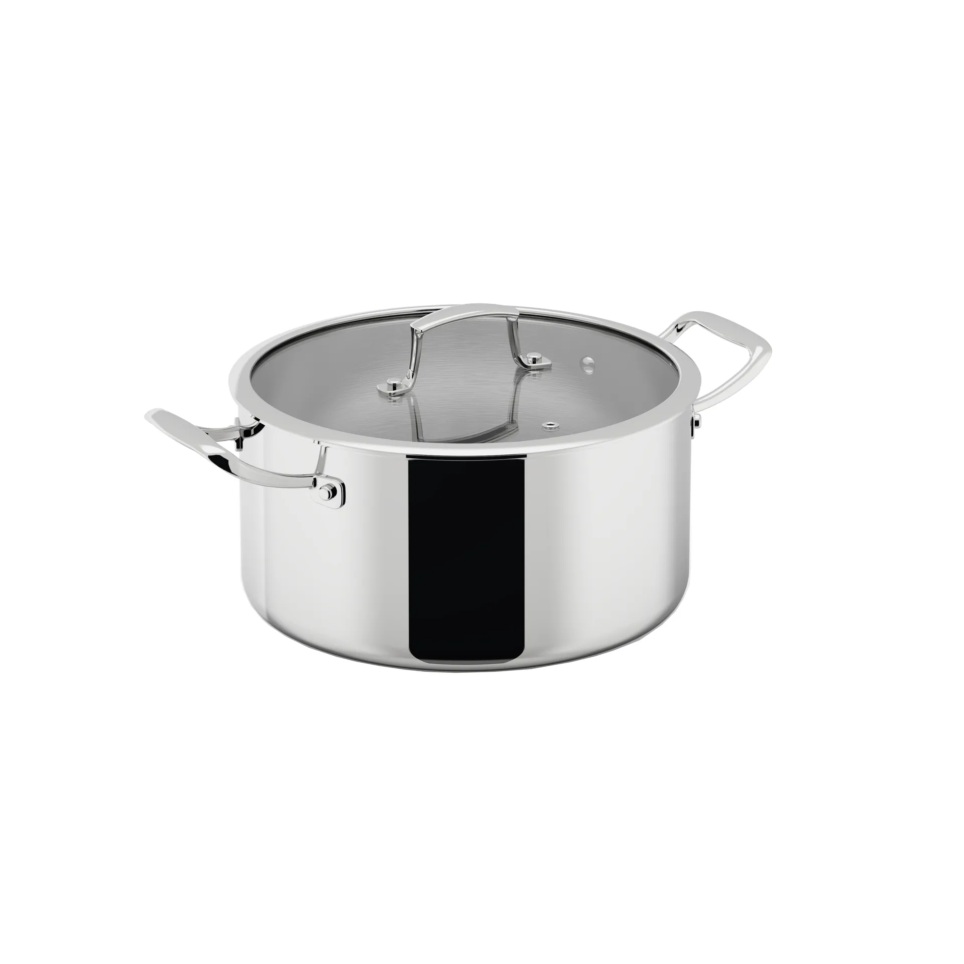 Olla Trivence, Acero inoxidable, tapa de vidrio, 7 L Dorre