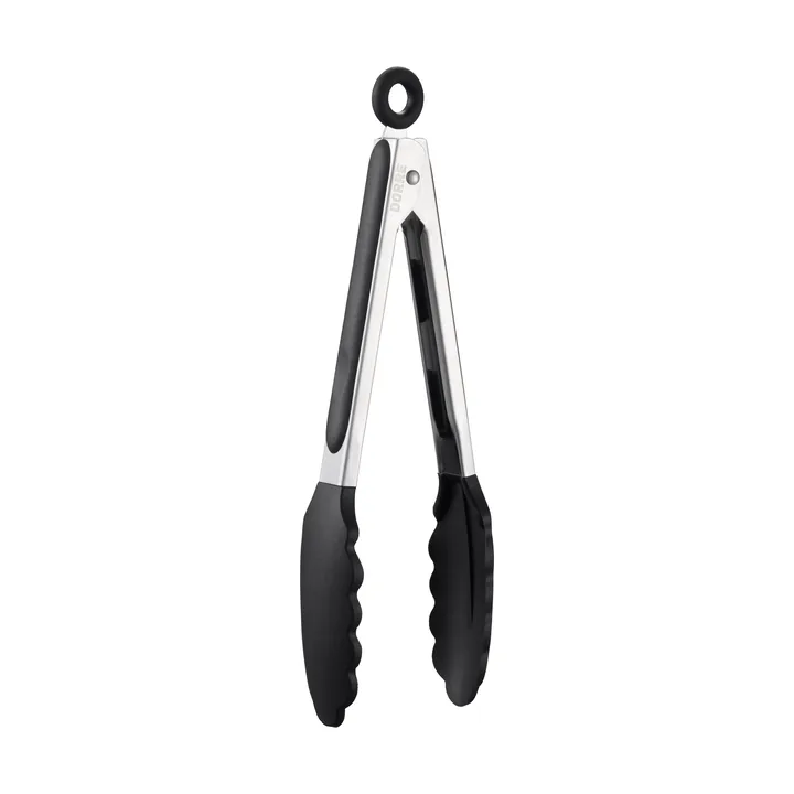 Pinza de cocina Kiah con protector de silicona negro - Acero inoxidable - Dorre