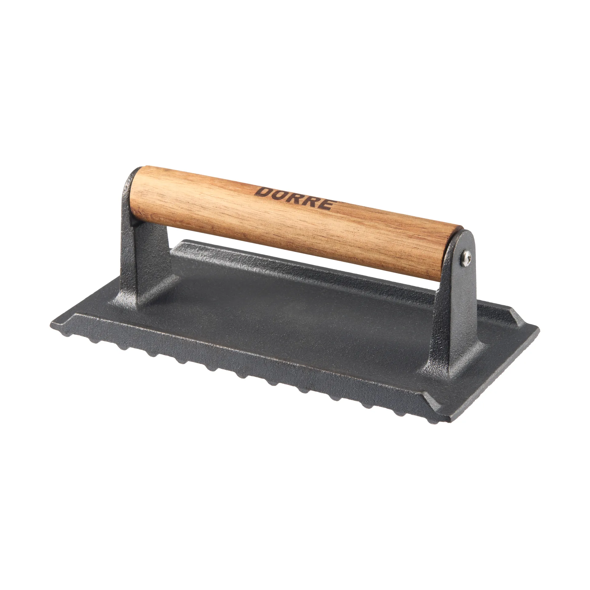 Prensa para grill/peso de cocina Griffin, Hierro fundido, mango de madera, 20×10 cm Dorre