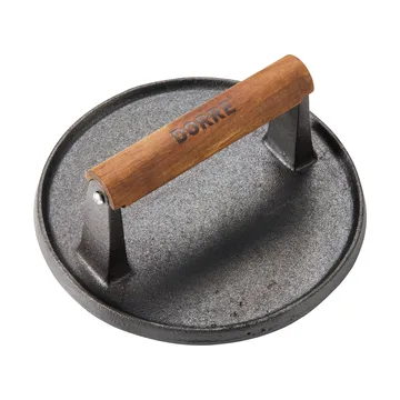 Prensa para hamburguesas Hally Ø17,7 cm - Hierro fundido-acacia - Dorre